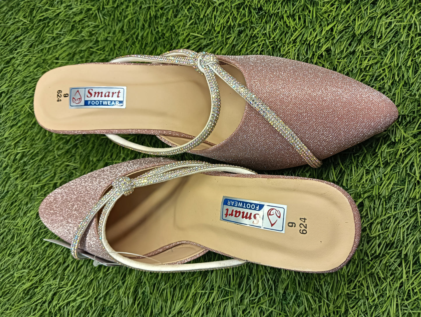 ART-624, Half Hill Jutti party wear women fancy Sandals (Warranty For sole, Heel , Tapi And Pasting up to 90 days ) From Date of Purchaase.