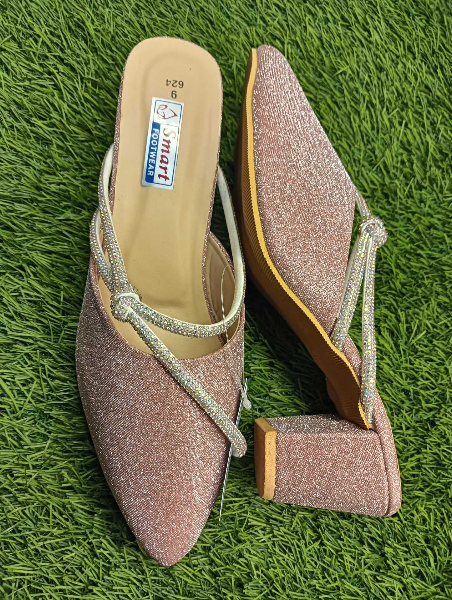 ART-624, Half Hill Jutti party wear women fancy Sandals (Warranty For sole, Heel , Tapi And Pasting up to 90 days ) From Date of Purchaase.