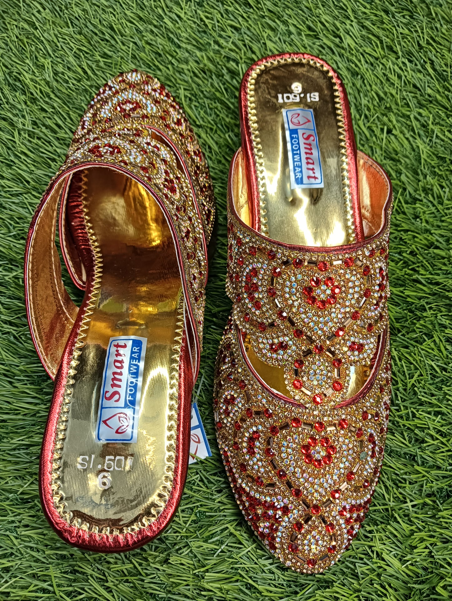 Half kolapuri Dhulan jutti & party wear ladies fancy sandal (Warranty For sole, Heel , Tapi And Pasting up to 90 days ) From Date of Purchaase.