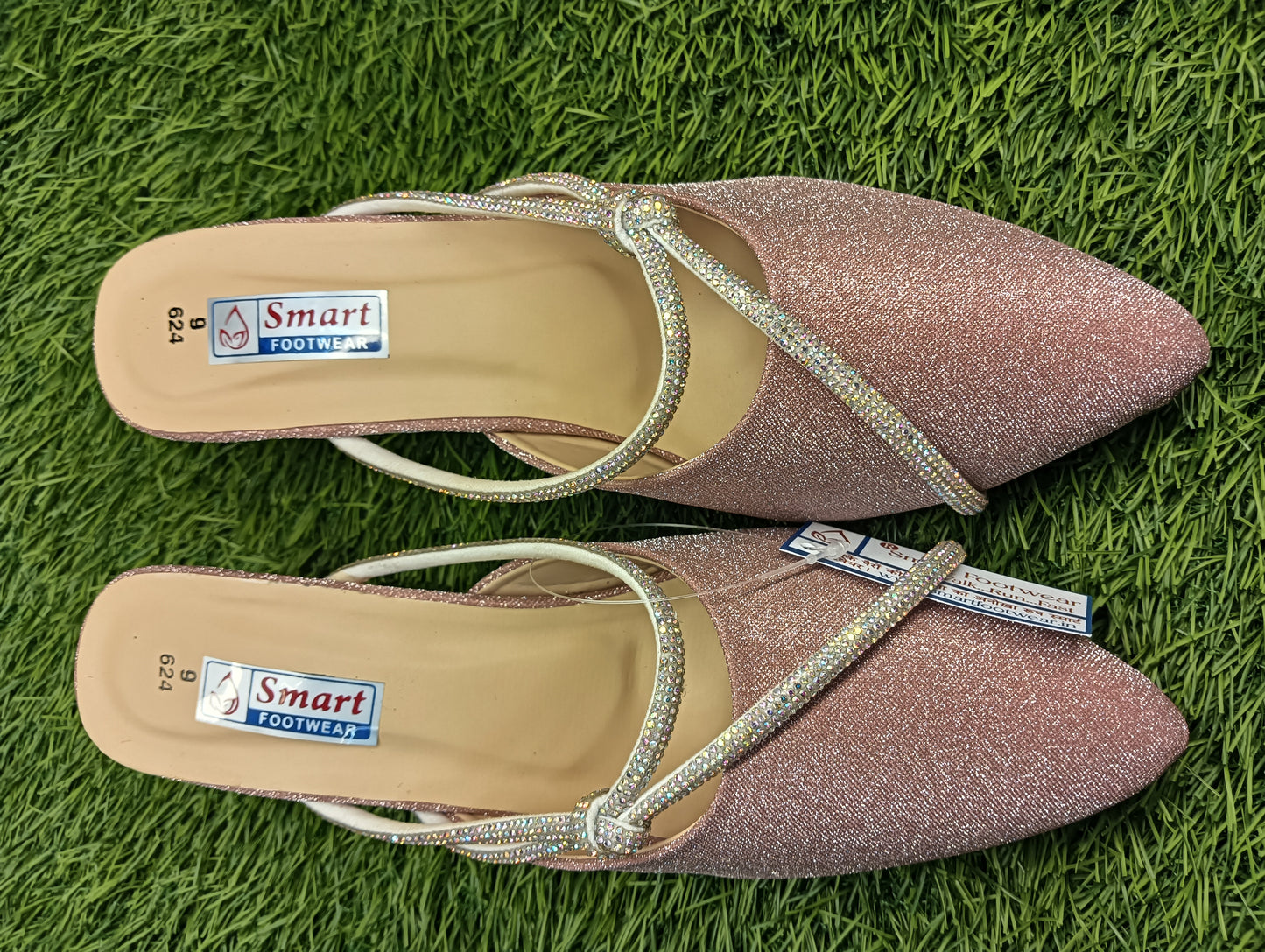 ART-624, Half Hill Jutti party wear women fancy Sandals (Warranty For sole, Heel , Tapi And Pasting up to 90 days ) From Date of Purchaase.