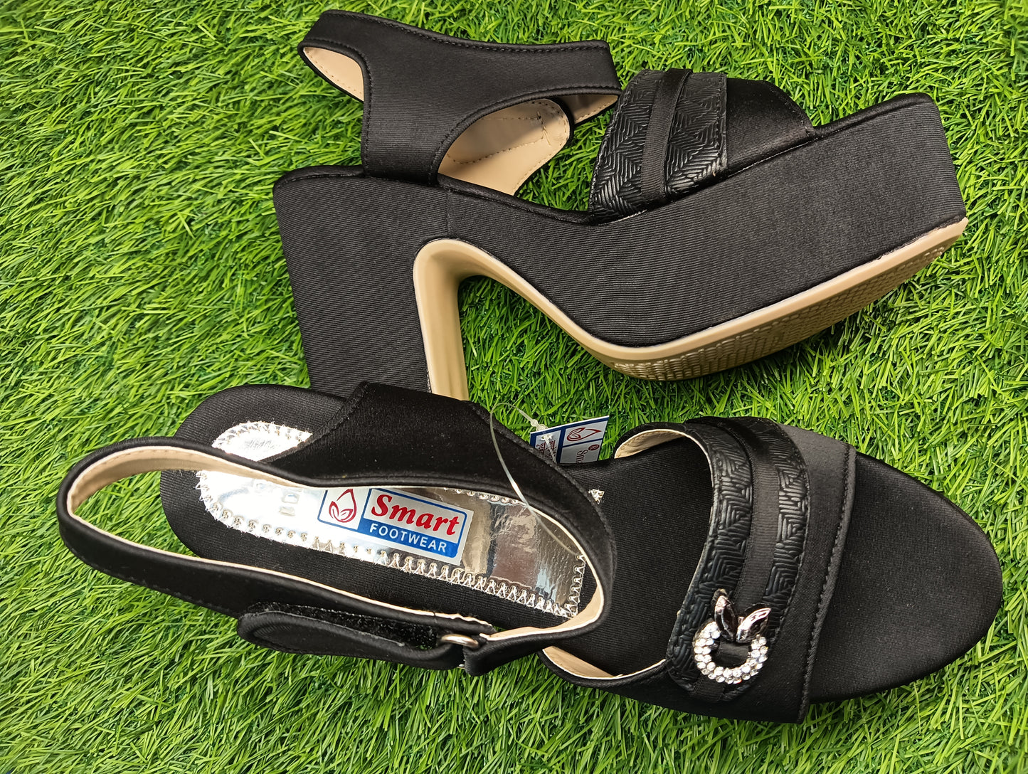 8001 Girls & Women Prty Wear High Hill Sandal (Warranty For sole, Heel , Tapi And Pasting up to 90 days ) From Date of Purchaase.