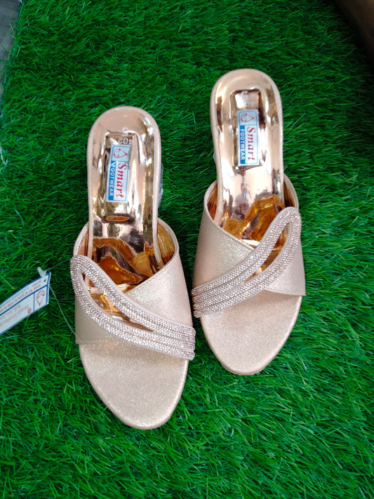 Ladies fancy party wear sandals (Warranty For sole, Heel , Tapi And Pasting up to 90 days ) From Date of Purchaase.