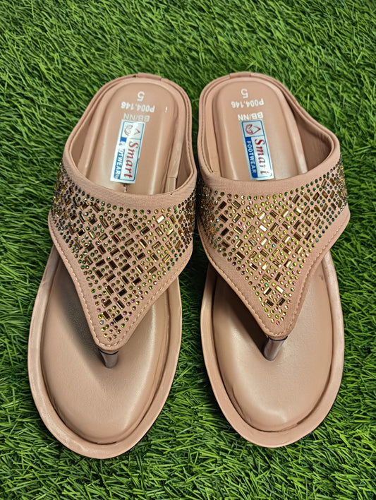 P004.146 causal Party wear women Fancy Sandal (Warranty For sole, Heel , Tapi And Pasting up to 90 days ) From Date of Purchaase.
