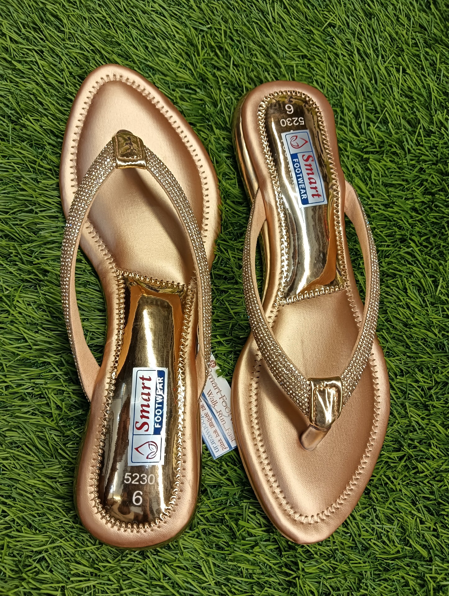 5230  Flat V Sape Causal & Party Wear sandal (Warranty For sole, Heel , Tapi And Pasting up to 90 days ) From Date of Purchaase.