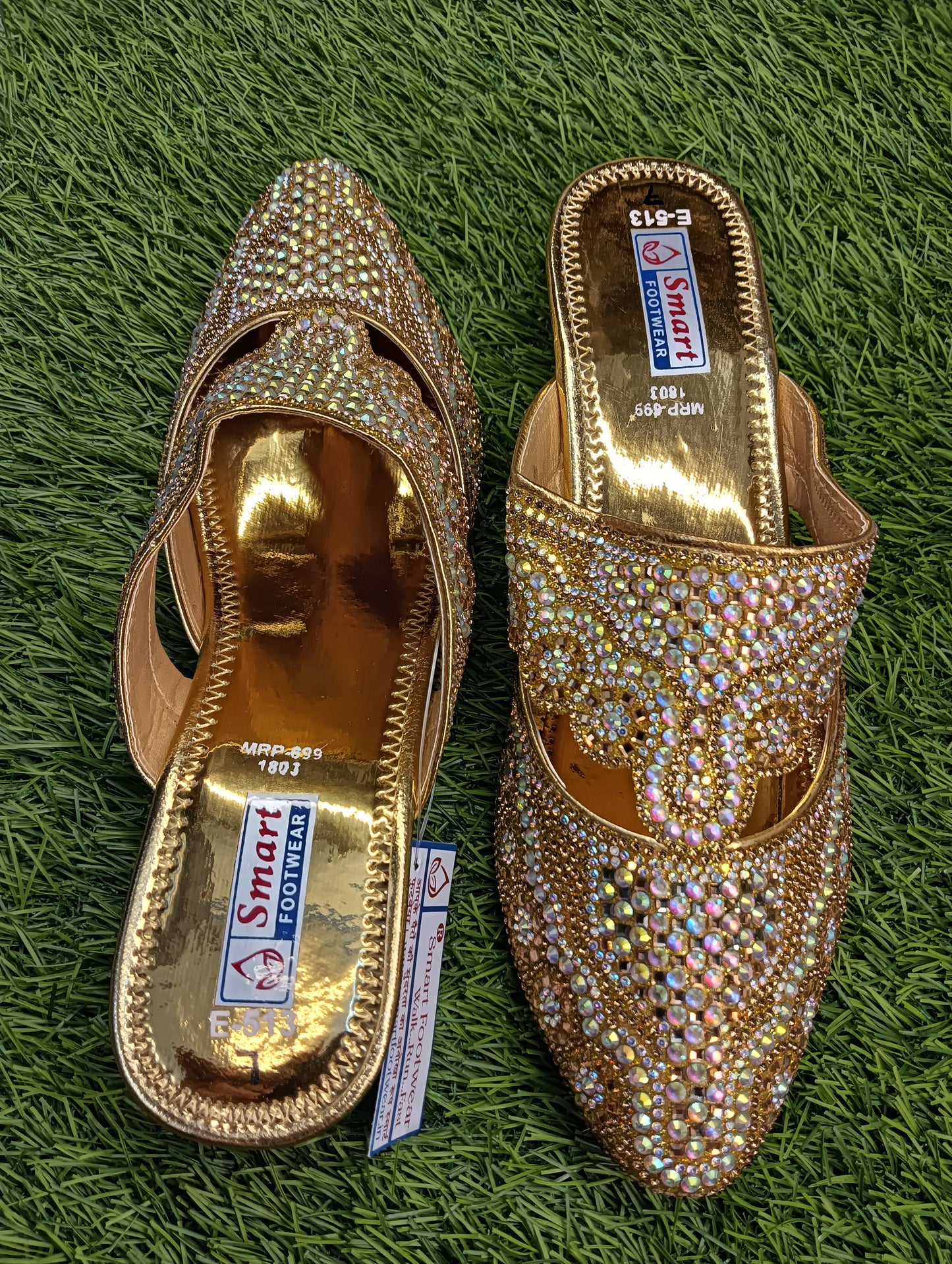 Half kolapuri Bridal Jutti & party wear sandal (Warranty For sole, Heel , Tapi And Pasting up to 90 days ) From Date of Purchaase.