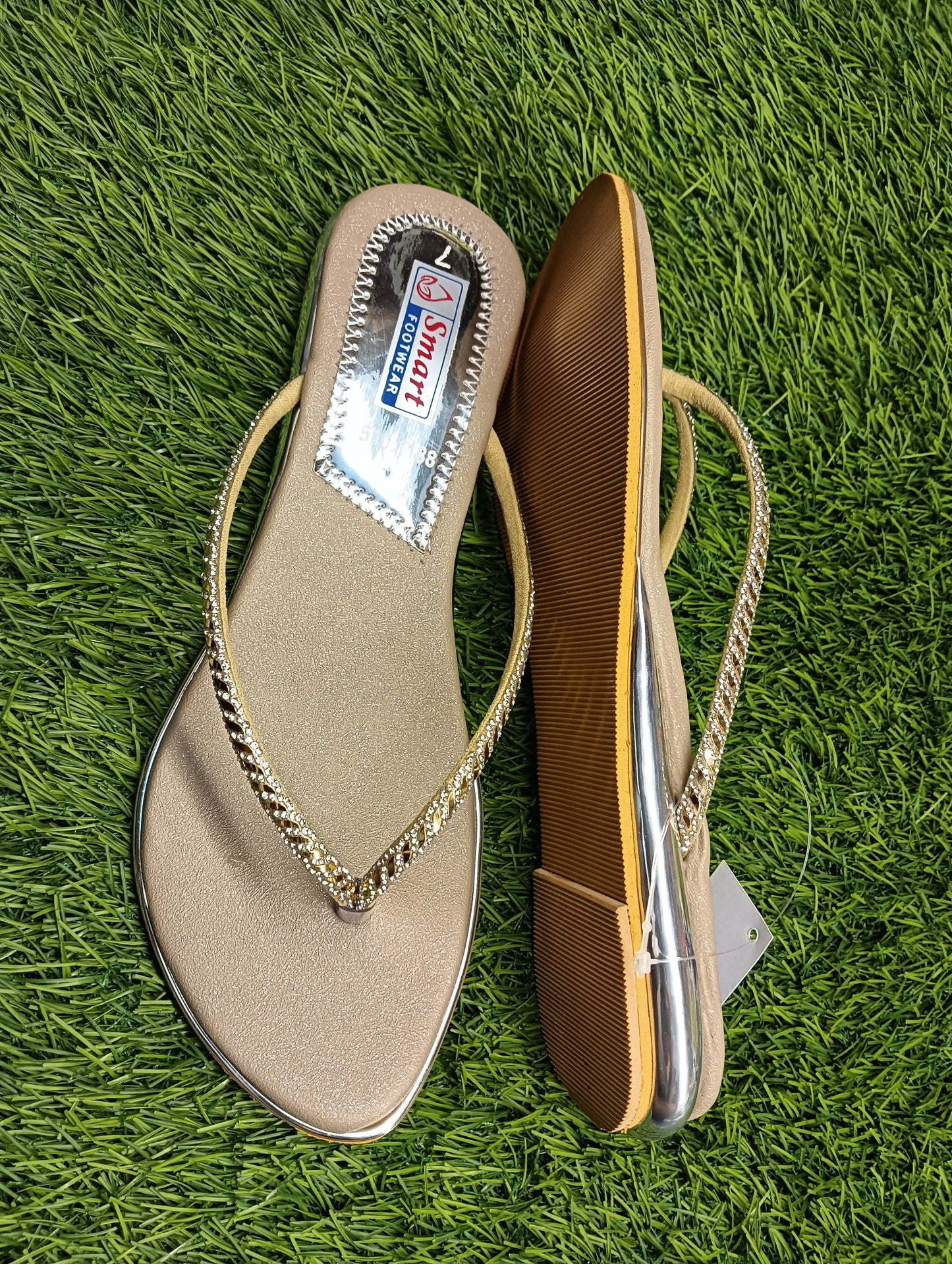510.1188 Flat Sandal & Causal Party Wear (Warranty For sole, Heel , Tapi And Pasting up to 90 days ) From Date of Purchaase.
