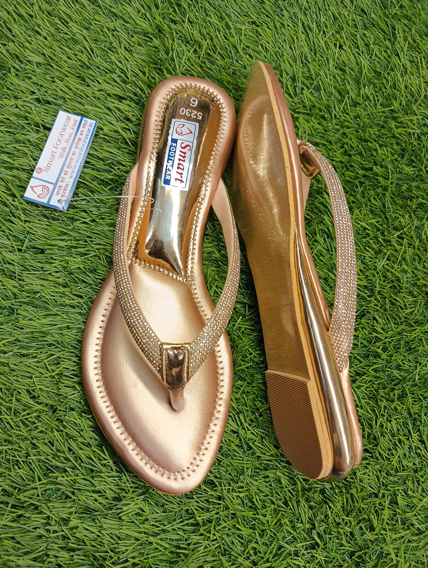 5230  Flat V Sape Causal & Party Wear sandal (Warranty For sole, Heel , Tapi And Pasting up to 90 days ) From Date of Purchaase.