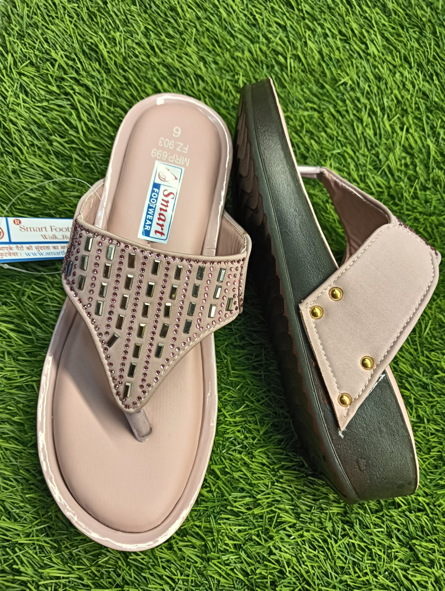 FZ.903, Causal Party wear women Sandal Ice sole (Warranty For sole, Heel , Tapi And Pasting up to 90 days ) From Date of Purchaase.