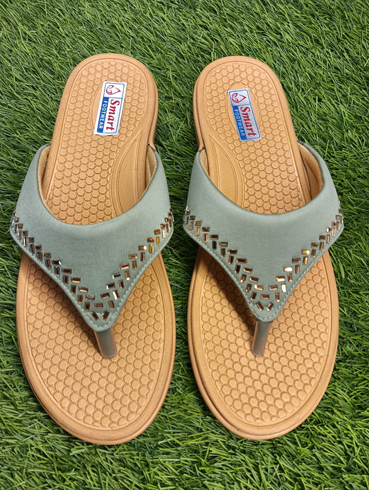 WJ.Pad women fancy Doctor Chappal , (Warranty For sole, Heel , Tapi And Pasting up to 90 days ) From Date of Purchaase.
